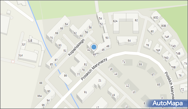 Szczecin, Kopańskiego Stanisława, gen., 44, mapa Szczecina