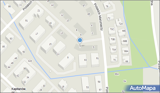 Szczecin, Kopańskiego Stanisława, gen., 7, mapa Szczecina