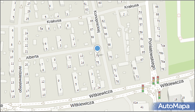 Szczecin, Konopnickiej Marii, 73, mapa Szczecina