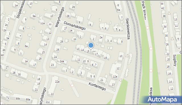 Szczecin, Korfantego Wojciecha, 16, mapa Szczecina