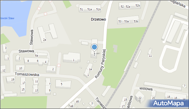 Szczecin, Komuny Paryskiej, 2, mapa Szczecina