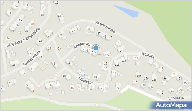 Szczecin, Konarowa, 14, mapa Szczecina