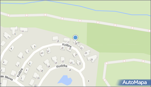 Szczecin, Kolibra, 19, mapa Szczecina