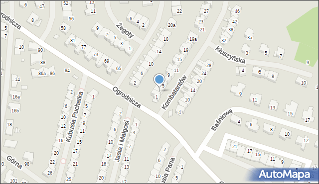 Szczecin, Kombatantów, 3, mapa Szczecina