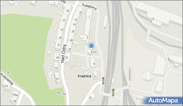 Szczecin, Kolejowa, 7, mapa Szczecina