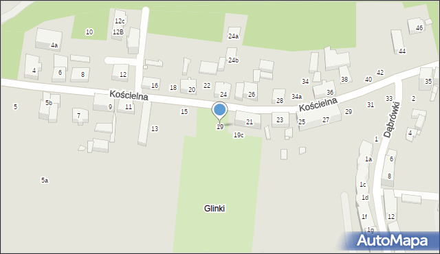 Szczecin, Kościelna, 19, mapa Szczecina