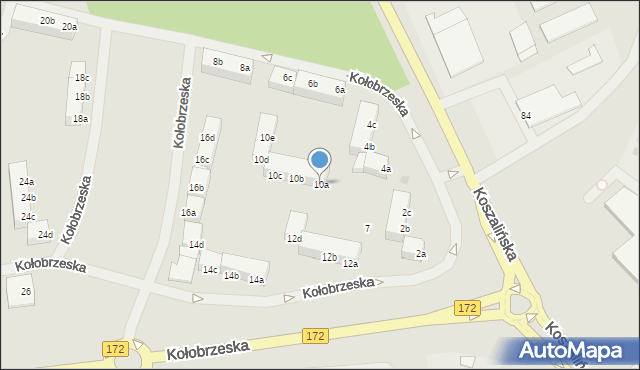 Szczecinek, Kołobrzeska, 10a, mapa Szczecinek