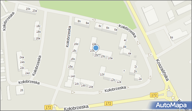 Szczecinek, Kołobrzeska, 10c, mapa Szczecinek