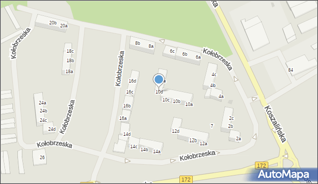 Szczecinek, Kołobrzeska, 10d, mapa Szczecinek