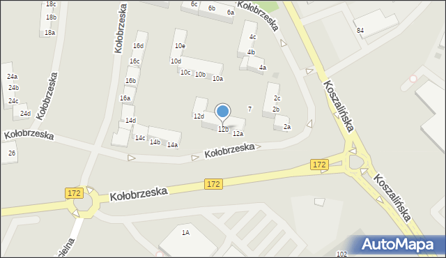 Szczecinek, Kołobrzeska, 12b, mapa Szczecinek