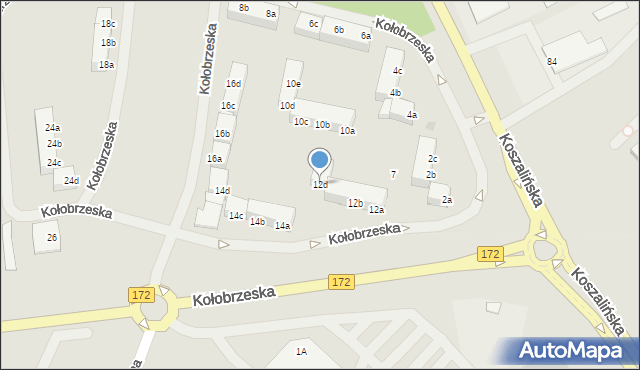 Szczecinek, Kołobrzeska, 12d, mapa Szczecinek