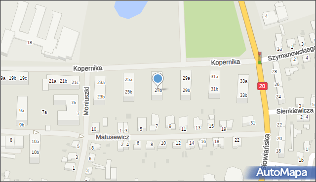 Szczecinek, Kopernika Mikołaja, 27b, mapa Szczecinek