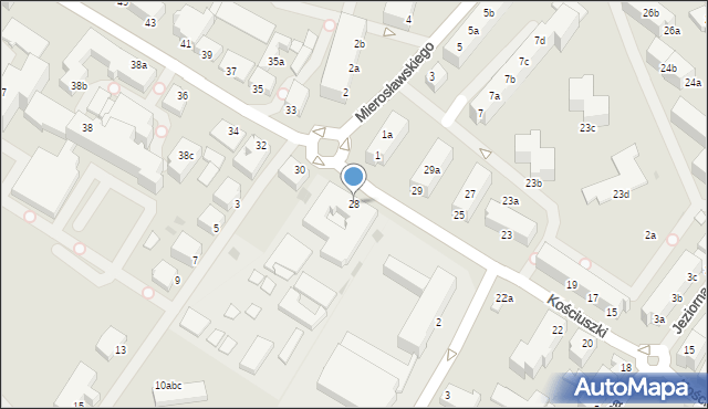 Szczecinek, Kościuszki Tadeusza, gen., 28, mapa Szczecinek