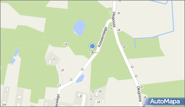 Szczepanów, Kosseckiego Szczepana, ks., 25, mapa Szczepanów