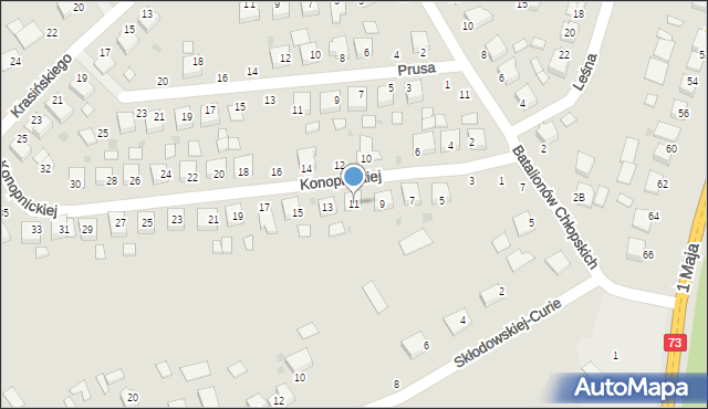 Szczucin, Konopnickiej Marii, 11, mapa Szczucin