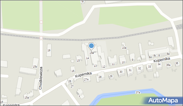 Szprotawa, Kopernika Mikołaja, 13a, mapa Szprotawa