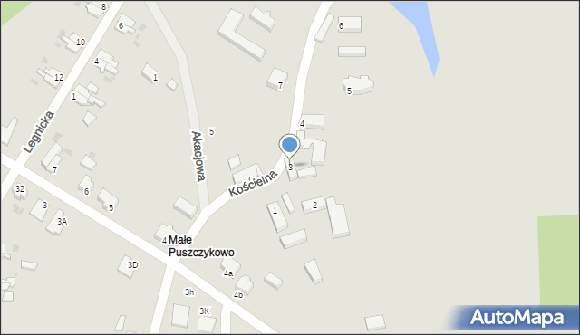 Szprotawa, Kościelna, 3, mapa Szprotawa