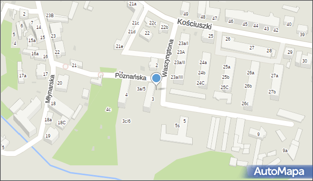Szprotawa, Kościuszki Tadeusza, gen., 23c, mapa Szprotawa