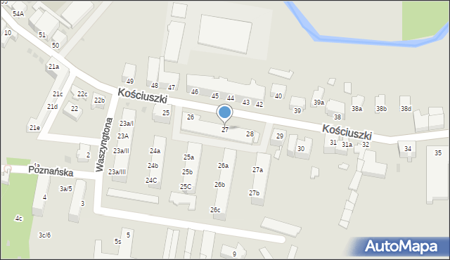 Szprotawa, Kościuszki Tadeusza, gen., 27, mapa Szprotawa
