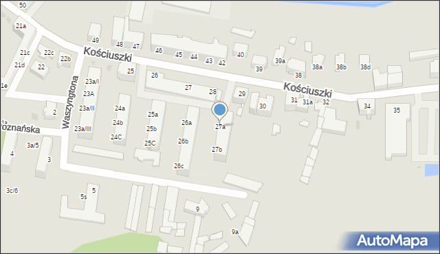 Szprotawa, Kościuszki Tadeusza, gen., 27a, mapa Szprotawa