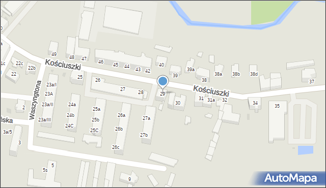 Szprotawa, Kościuszki Tadeusza, gen., 29, mapa Szprotawa