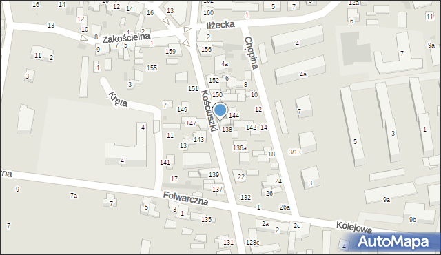 Szydłowiec, Kościuszki Tadeusza, gen., 140, mapa Szydłowiec