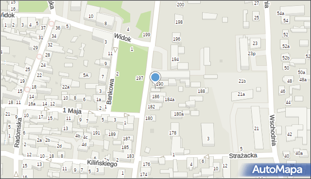 Szydłowiec, Kościuszki Tadeusza, gen., 188, mapa Szydłowiec