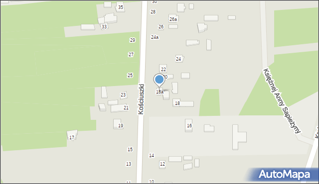 Szydłowiec, Kościuszki Tadeusza, gen., 18a, mapa Szydłowiec