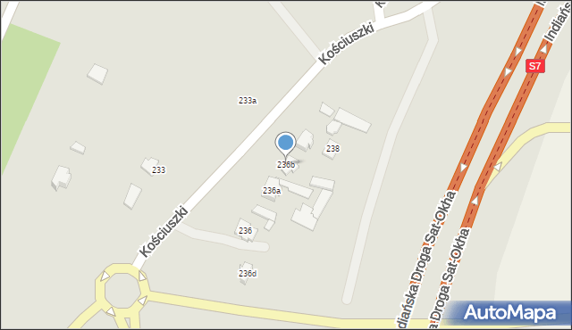 Szydłowiec, Kościuszki Tadeusza, gen., 238a, mapa Szydłowiec