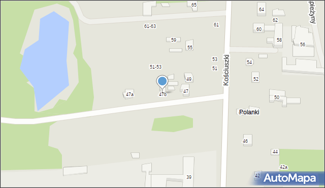 Szydłowiec, Kościuszki Tadeusza, gen., 47b, mapa Szydłowiec