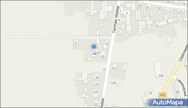 Tarchały Wielkie, Kolejowa, 10a, mapa Tarchały Wielkie