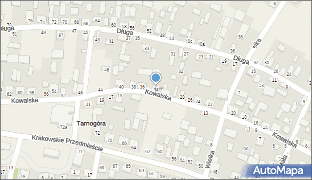 Tarnogóra, Kowalska, 34, mapa Tarnogóra
