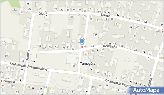 Tarnogóra, Kowalska, 48, mapa Tarnogóra