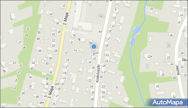 Tarnogród, Kościuszki Tadeusza, gen., 10, mapa Tarnogród