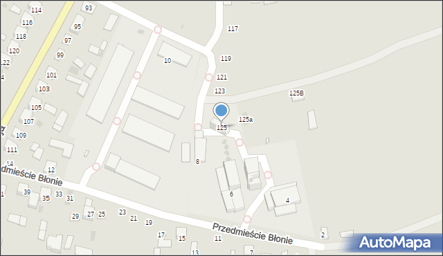 Tarnogród, Kościuszki Tadeusza, gen., 125, mapa Tarnogród