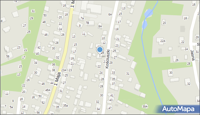 Tarnogród, Kościuszki Tadeusza, gen., 18, mapa Tarnogród