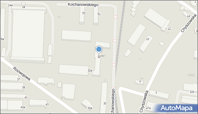 Tarnów, Kochanowskiego Jana, 32, mapa Tarnów