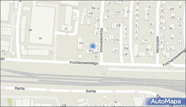 Tarnów, Kochanowskiego Jana, 33t, mapa Tarnów