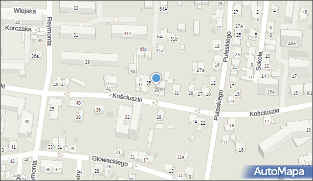 Tarnów, Kościuszki Tadeusza, gen., 33, mapa Tarnów