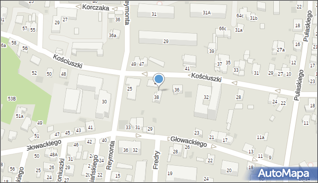 Tarnów, Kościuszki Tadeusza, gen., 38a, mapa Tarnów