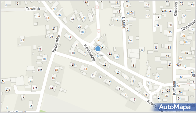 Tarnów Opolski, Kościuszki Tadeusza, gen., 14, mapa Tarnów Opolski