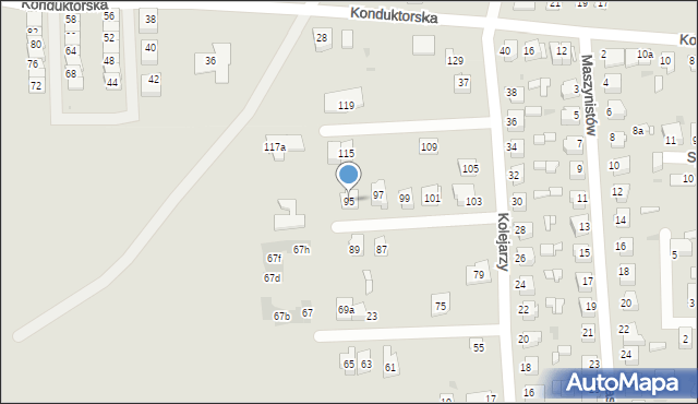 Tarnowskie Góry, Kolejarzy, 95, mapa Tarnowskie Góry