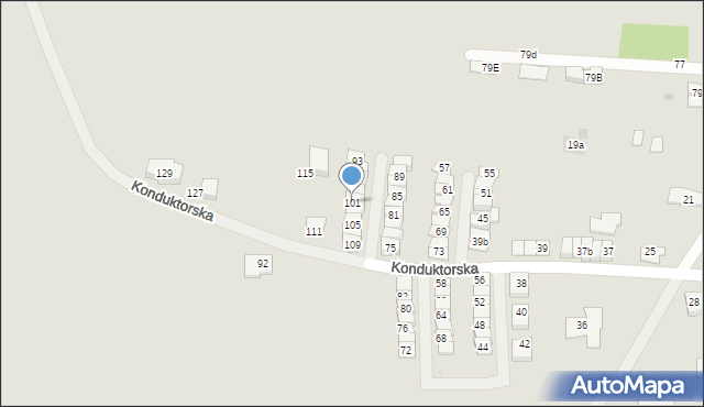 Tarnowskie Góry, Konduktorska, 101, mapa Tarnowskie Góry