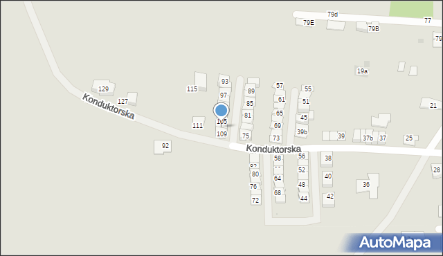 Tarnowskie Góry, Konduktorska, 107, mapa Tarnowskie Góry