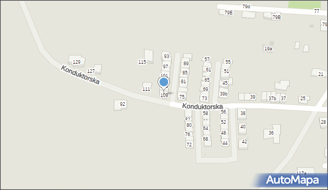 Tarnowskie Góry, Konduktorska, 109, mapa Tarnowskie Góry