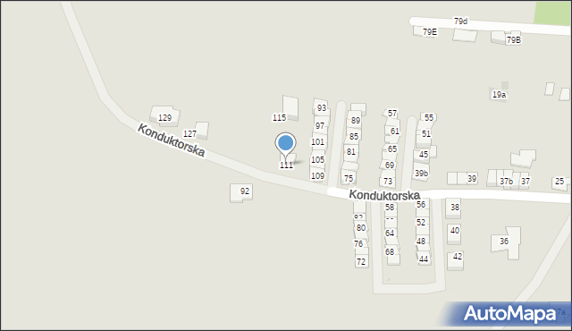 Tarnowskie Góry, Konduktorska, 111, mapa Tarnowskie Góry