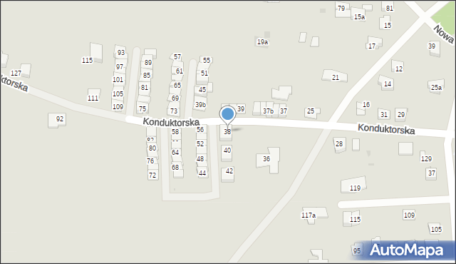 Tarnowskie Góry, Konduktorska, 38, mapa Tarnowskie Góry