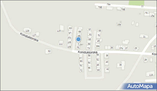 Tarnowskie Góry, Konduktorska, 77, mapa Tarnowskie Góry