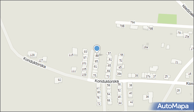 Tarnowskie Góry, Konduktorska, 89, mapa Tarnowskie Góry