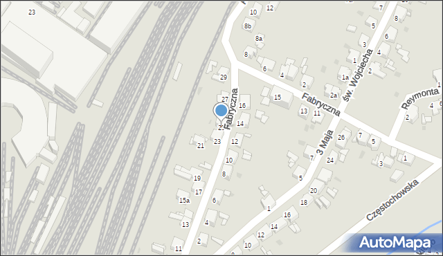 Tarnowskie Góry, Korfantego Wojciecha, 25, mapa Tarnowskie Góry